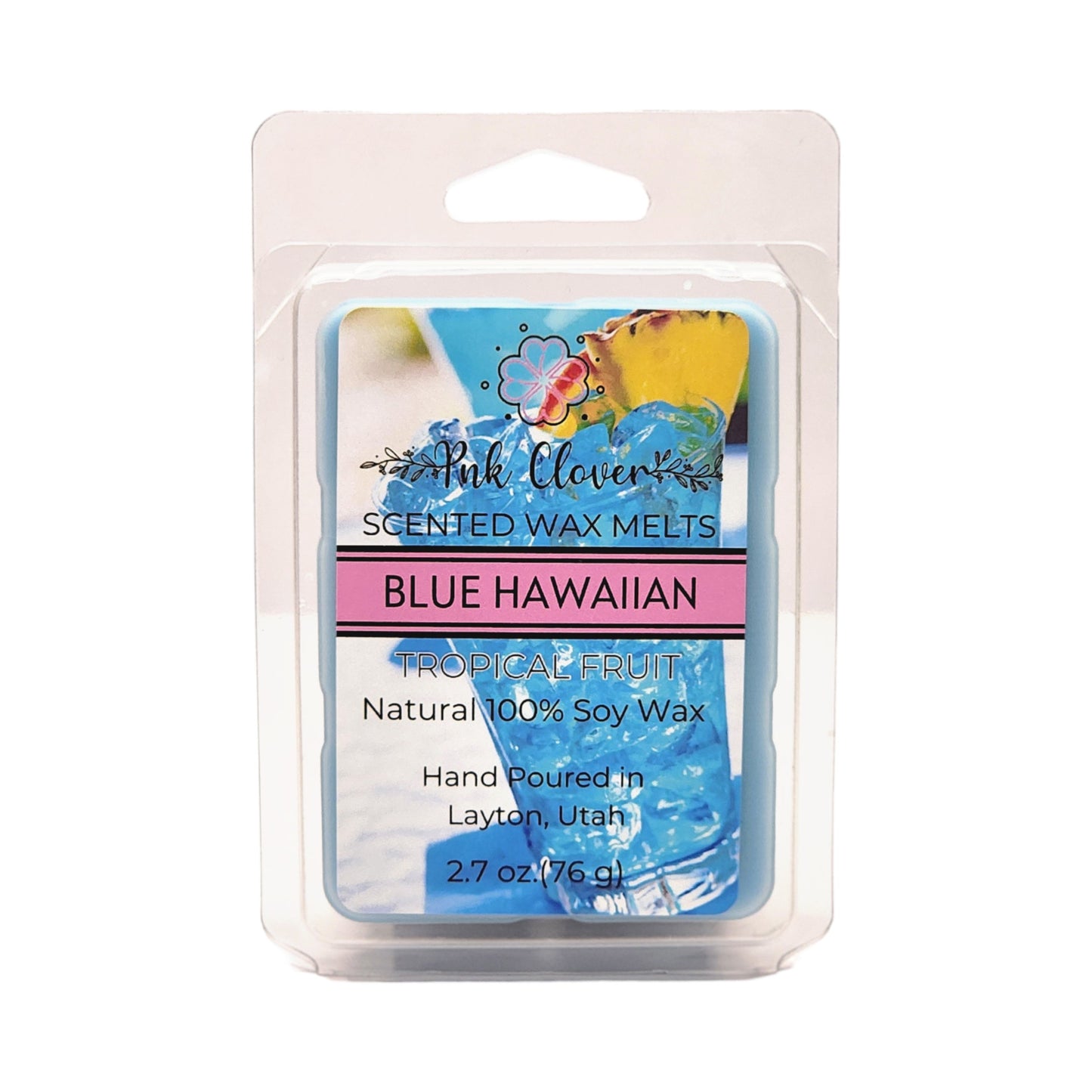 Blue Hawaiian - Wax Melt by Pnk Clover | Blue Hawaiian Wax Melts | Exotic Tropical Scent Experience | Soy Wax