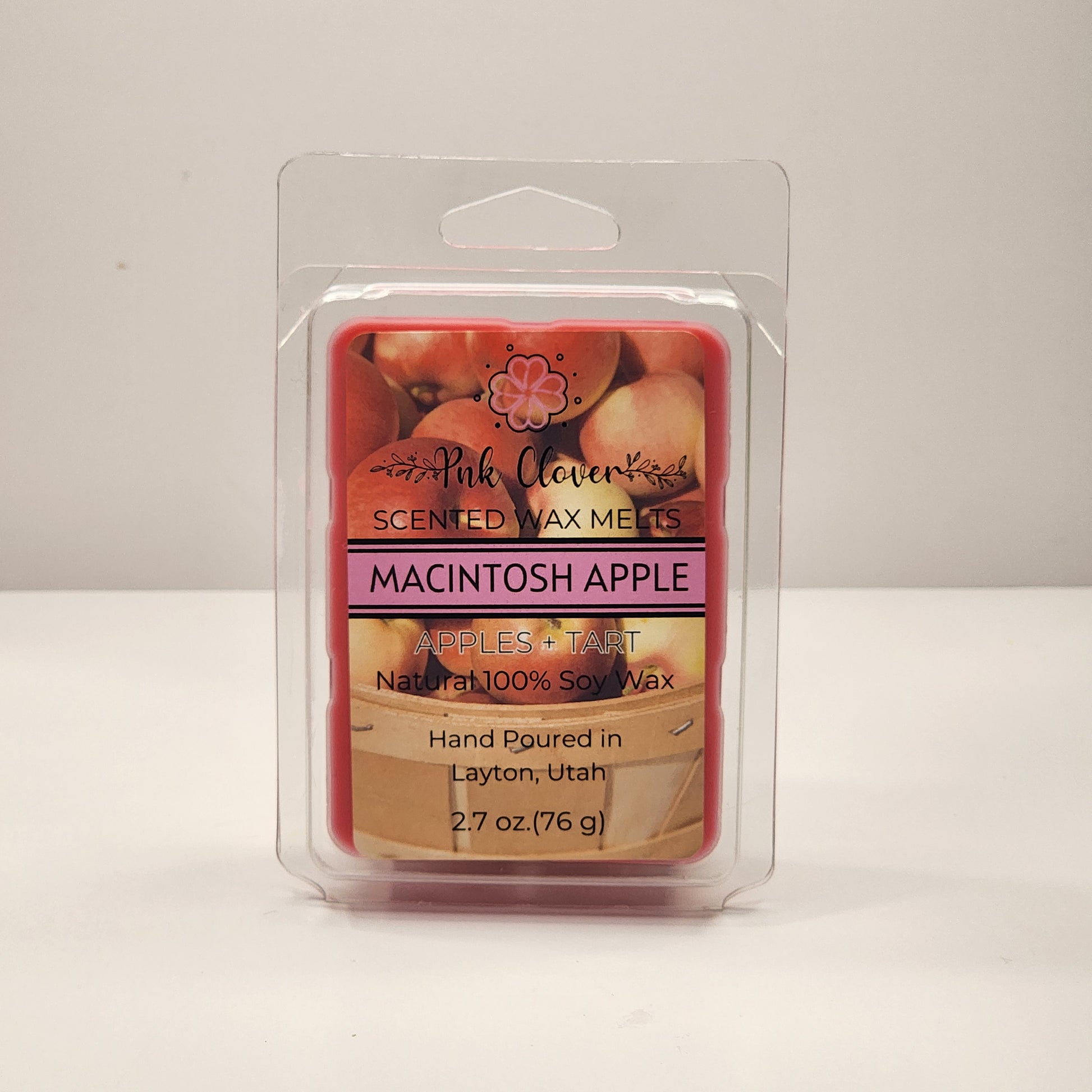 Macintosh Apple - Wax Melt by Pnk Clover | Macintosh Apple Wax Melts | Crisp Apple Orchard Scent | Soy Wax