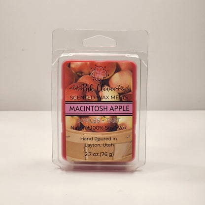 Macintosh Apple - Wax Melt by Pnk Clover | Macintosh Apple Wax Melts | Crisp Apple Orchard Scent | Soy Wax