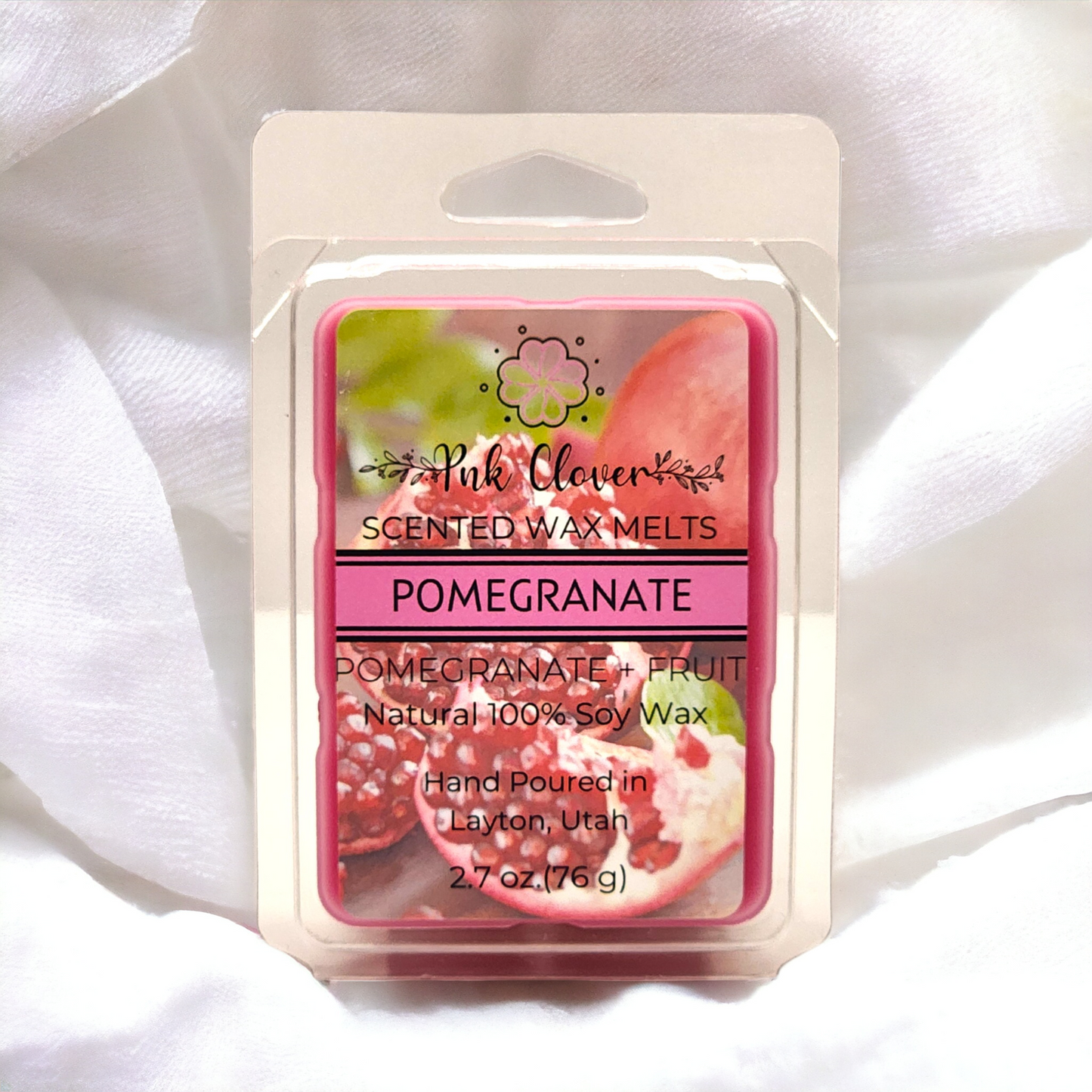 Pomegranate - Wax Melt by Pnk Clover | Pomegranate Wax Melt | Rich & Fruity Scented Wax for Warmers