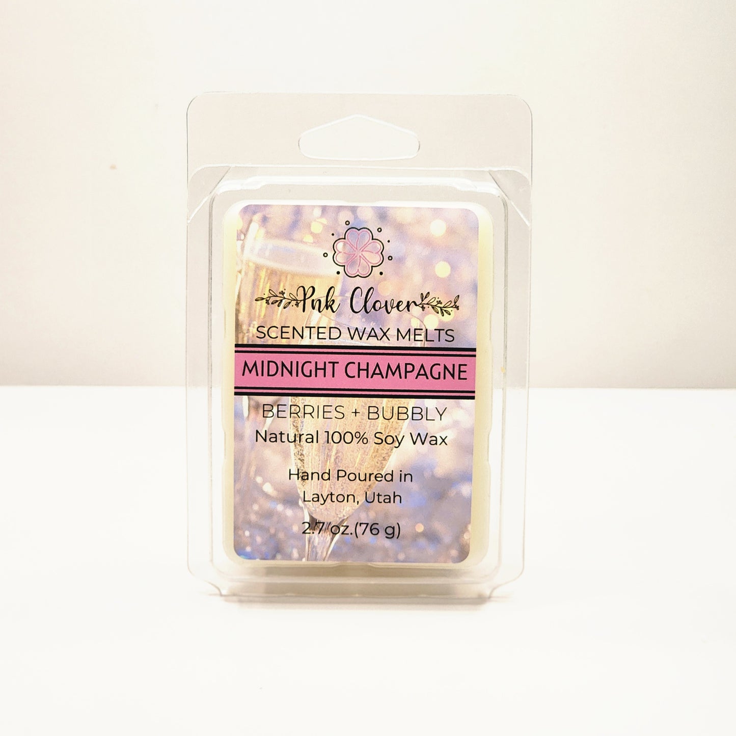 Midnight Champagne - Wax Melt by Pnk Clover | Midnight Champagne Wax Melts | Luxurious Festive Scent Experience