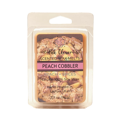 Peach Cobbler - Wax Melt by Pnk Clover | Peach Cobbler Wax Melts | Cozy Dessert-Inspired Scent Experience