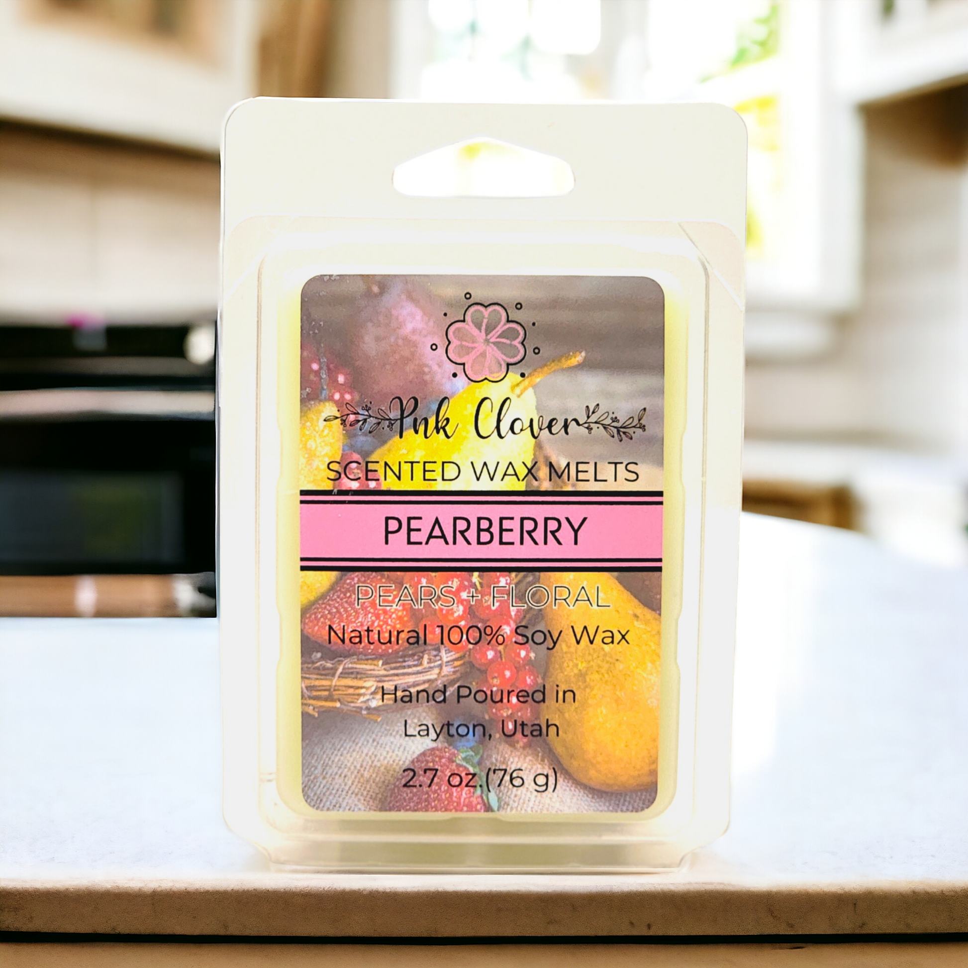 Pearberry - Wax Melt by Pnk Clover | Pearberry Wax Melts | Fresh Fruity Floral Scent Experience | Soy Wax Melt