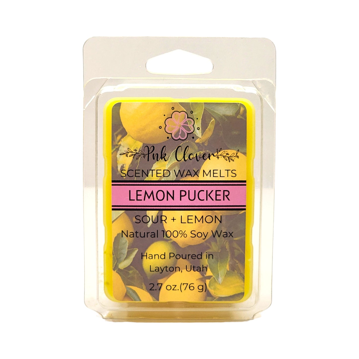 Lemon Pucker - Wax Melt by Pnk Clover | Lemon Pucker Wax Melts | Zesty Sweet Citrus Scent Experience | Soy Wax