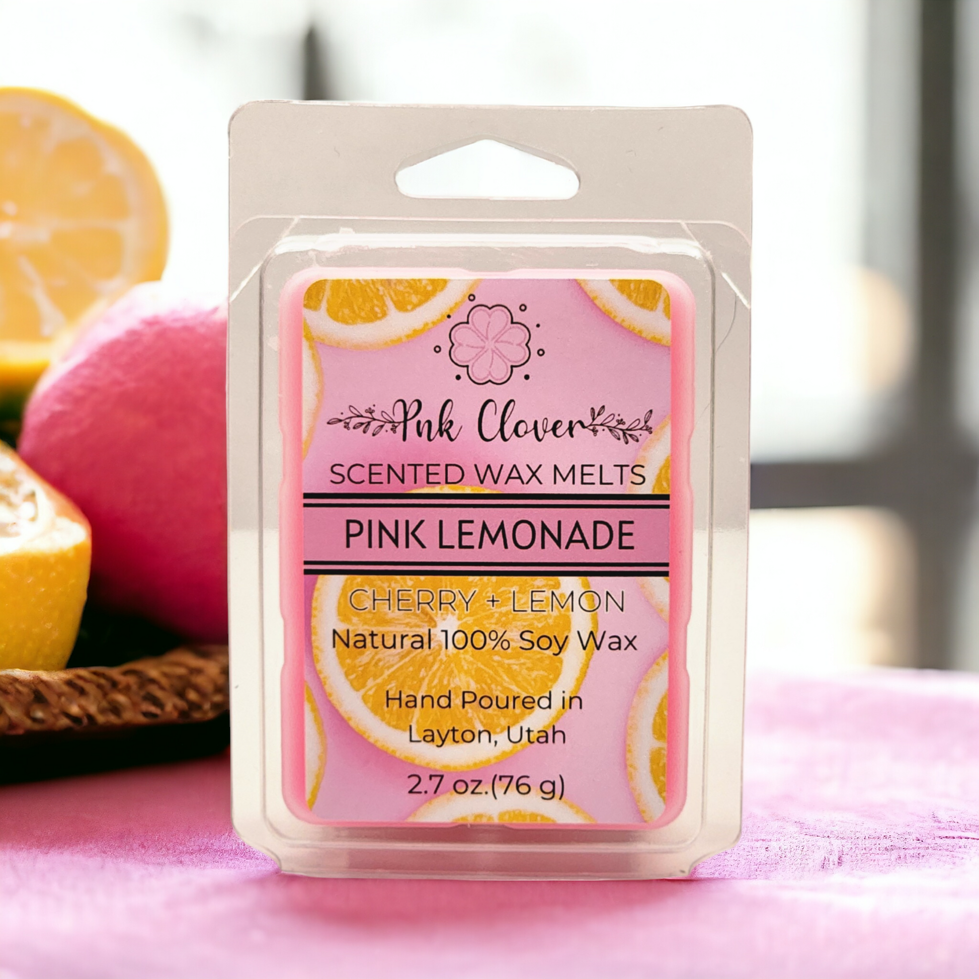 Pink Lemonade - Wax Melt by Pnk Clover | Pink Lemonade Wax Melts | Refreshing Summer Scent Experience | Soy Wax