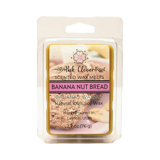 Banana Nut Bread - Wax Melt by Pnk Clover | Banana Nut Bread Wax Melts | Warm Baked Banana Bread Scent | Soy Wax