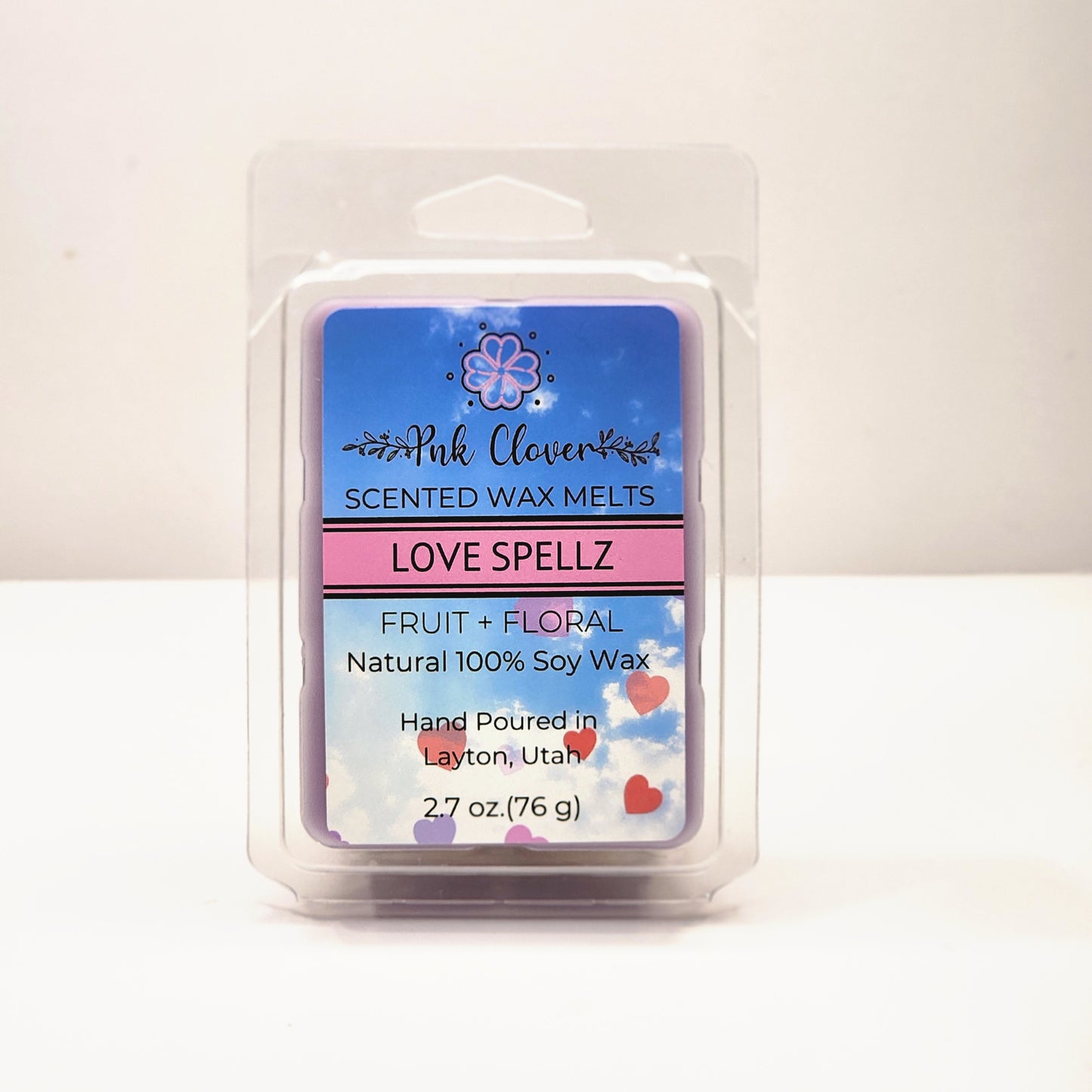 Love Spellz - Wax Melt by Pnk Clover | Love Spellz Wax Melts | Enchanting Floral & Fruity Fragrance | Soy Wax