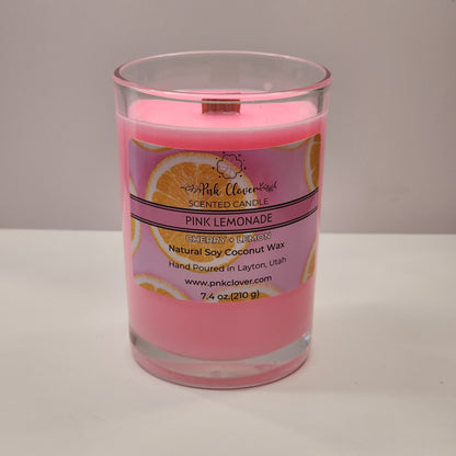 Pink Lemonade - Candles by Pnk Clover | Cherry + Lemon Soy Coconut Wax Candle | Pink Lemonade | Multiple Sizes