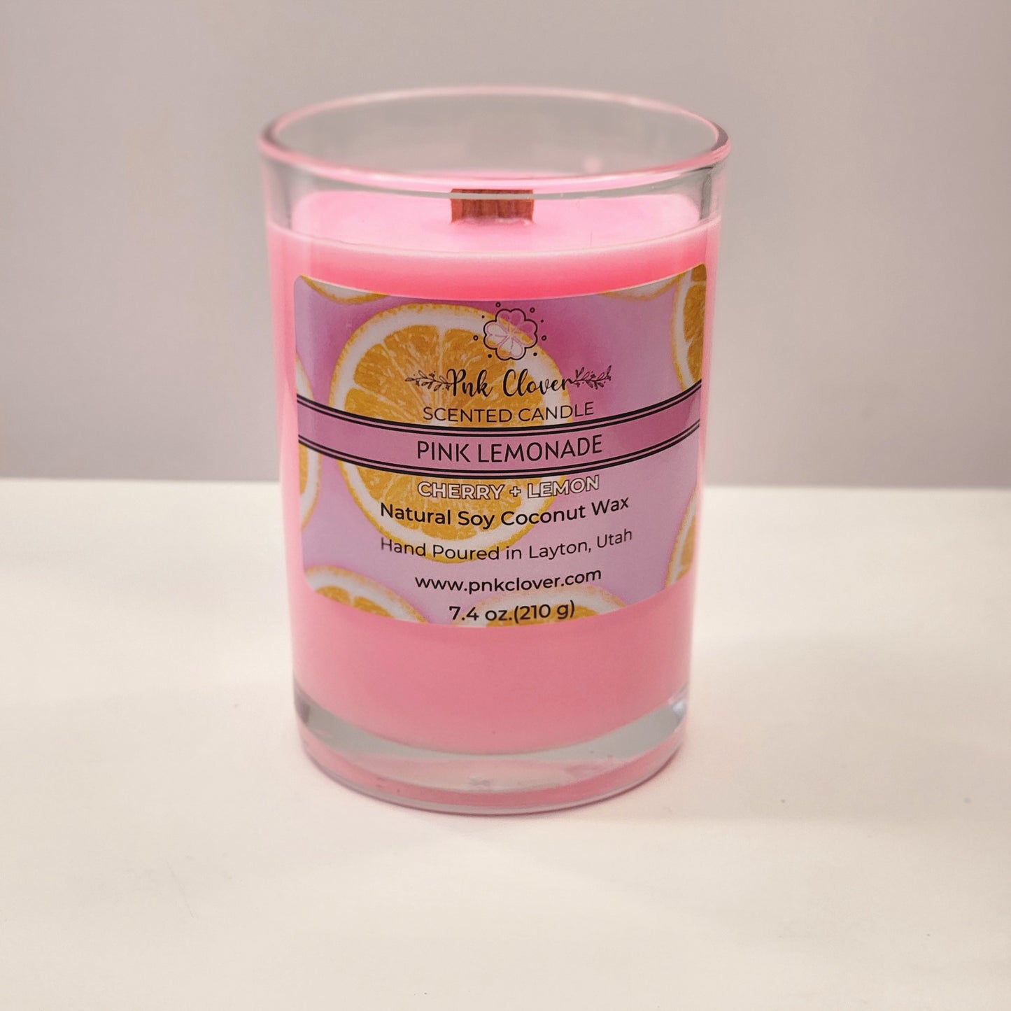 Pink Lemonade - Candles by Pnk Clover | Cherry + Lemon Soy Coconut Wax Candle | Pink Lemonade | Multiple Sizes