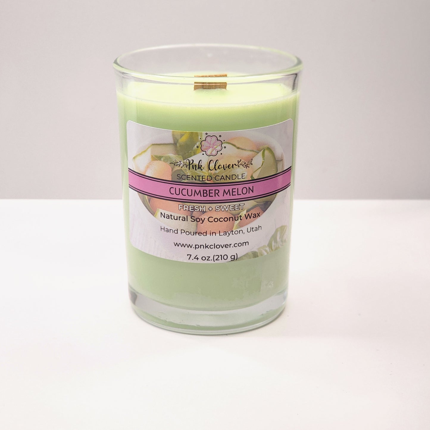 Cucumber Melon - Candles by Pnk Clover | Cucumber Melon Soy Coconut Wax Candle | Refreshing Aroma | Available in Multiple Sizes