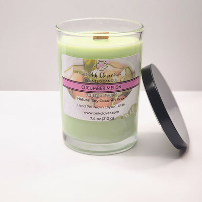 Cucumber Melon - Candles by Pnk Clover | Cucumber Melon Soy Coconut Wax Candle | Refreshing Aroma | Available in Multiple Sizes