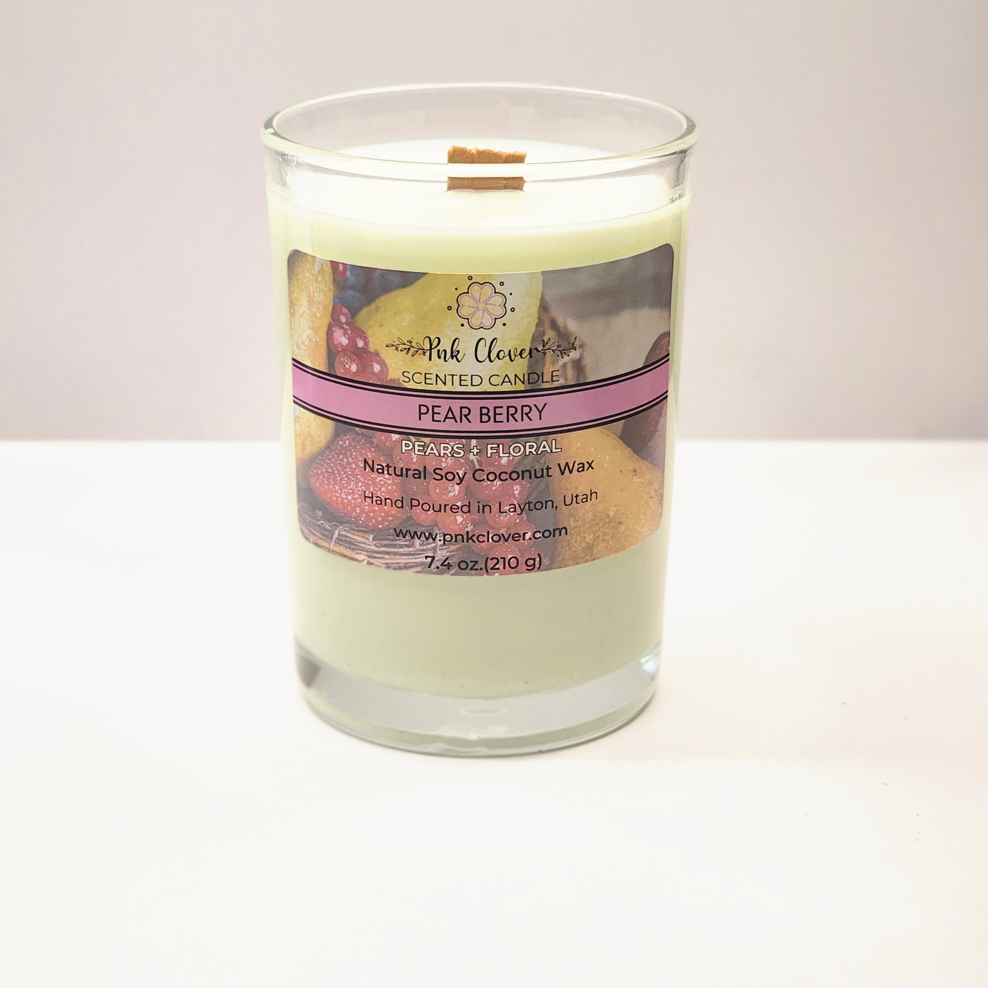 Pearberry - Candles by Pnk Clover | Pears + Floral Soy Coconut Candle | Refreshing Pearberry Aroma | Various Sizes