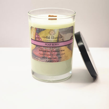 Pearberry - Candles by Pnk Clover | Pears + Floral Soy Coconut Candle | Refreshing Pearberry Aroma | Various Sizes