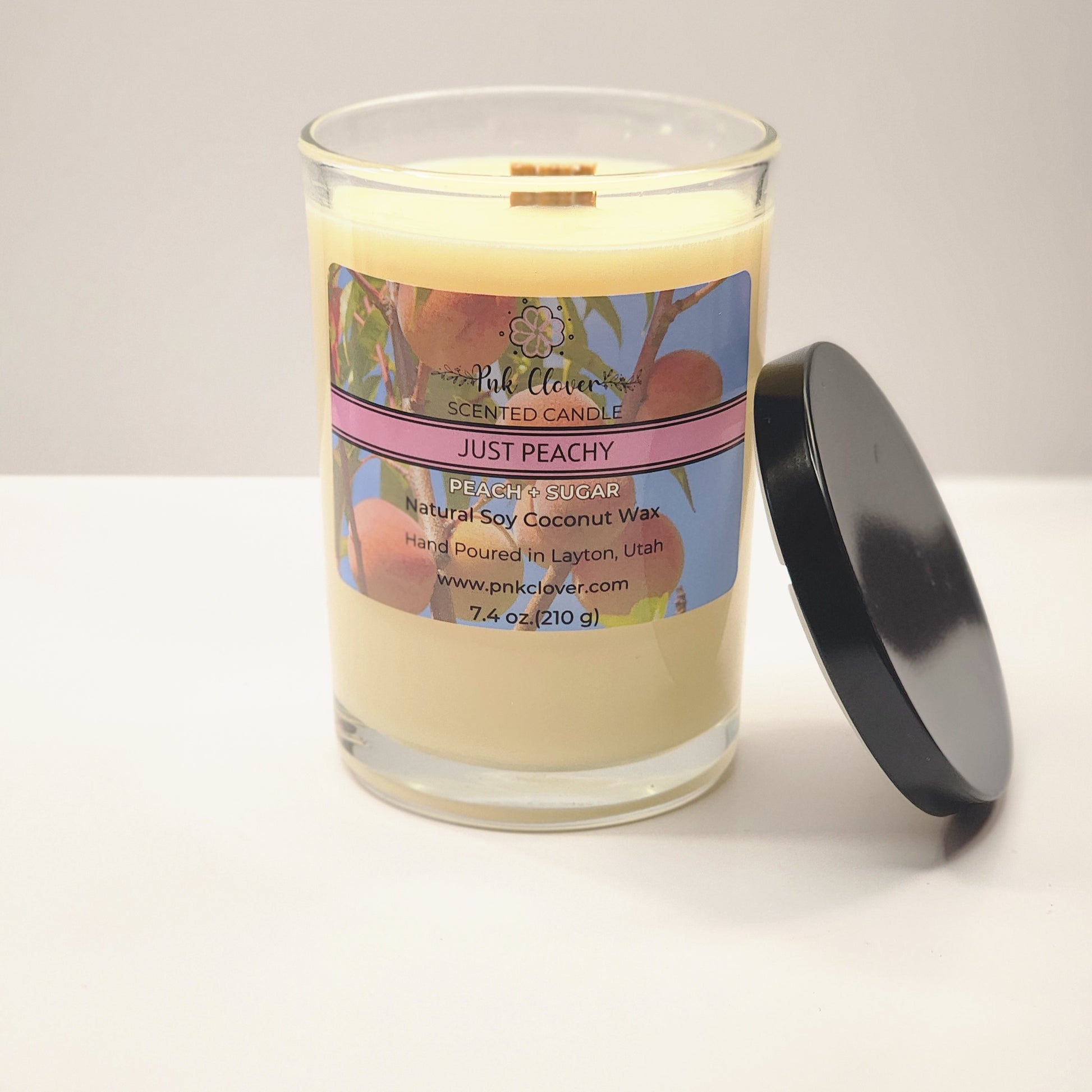 Just Peachy - Candles by Pnk Clover | Peach + Sugar Soy Coconut Wax | Just Peachy | Available in Various Sizes