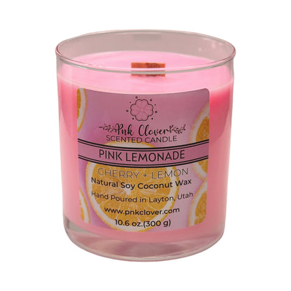 Pink Lemonade - Candles by Pnk Clover | Cherry + Lemon Soy Coconut Wax Candle | Pink Lemonade | Multiple Sizes