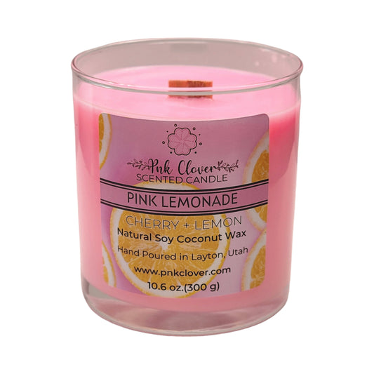 Pink Lemonade - Candles by Pnk Clover | Cherry + Lemon Soy Coconut Wax Candle | Pink Lemonade | Multiple Sizes