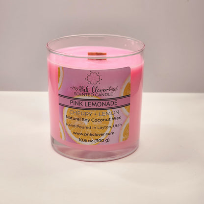 Pink Lemonade - Candles by Pnk Clover | Cherry + Lemon Soy Coconut Wax Candle | Pink Lemonade | Multiple Sizes