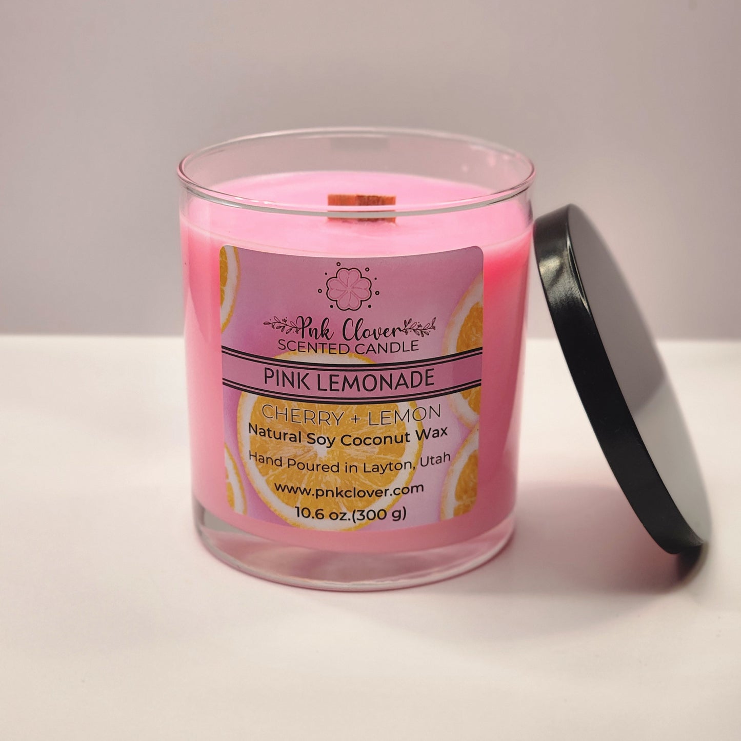 Pink Lemonade - Candles by Pnk Clover | Cherry + Lemon Soy Coconut Wax Candle | Pink Lemonade | Multiple Sizes