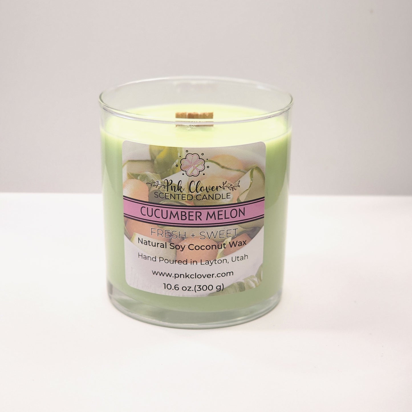 Cucumber Melon - Candles by Pnk Clover | Cucumber Melon Soy Coconut Wax Candle | Refreshing Aroma | Available in Multiple Sizes