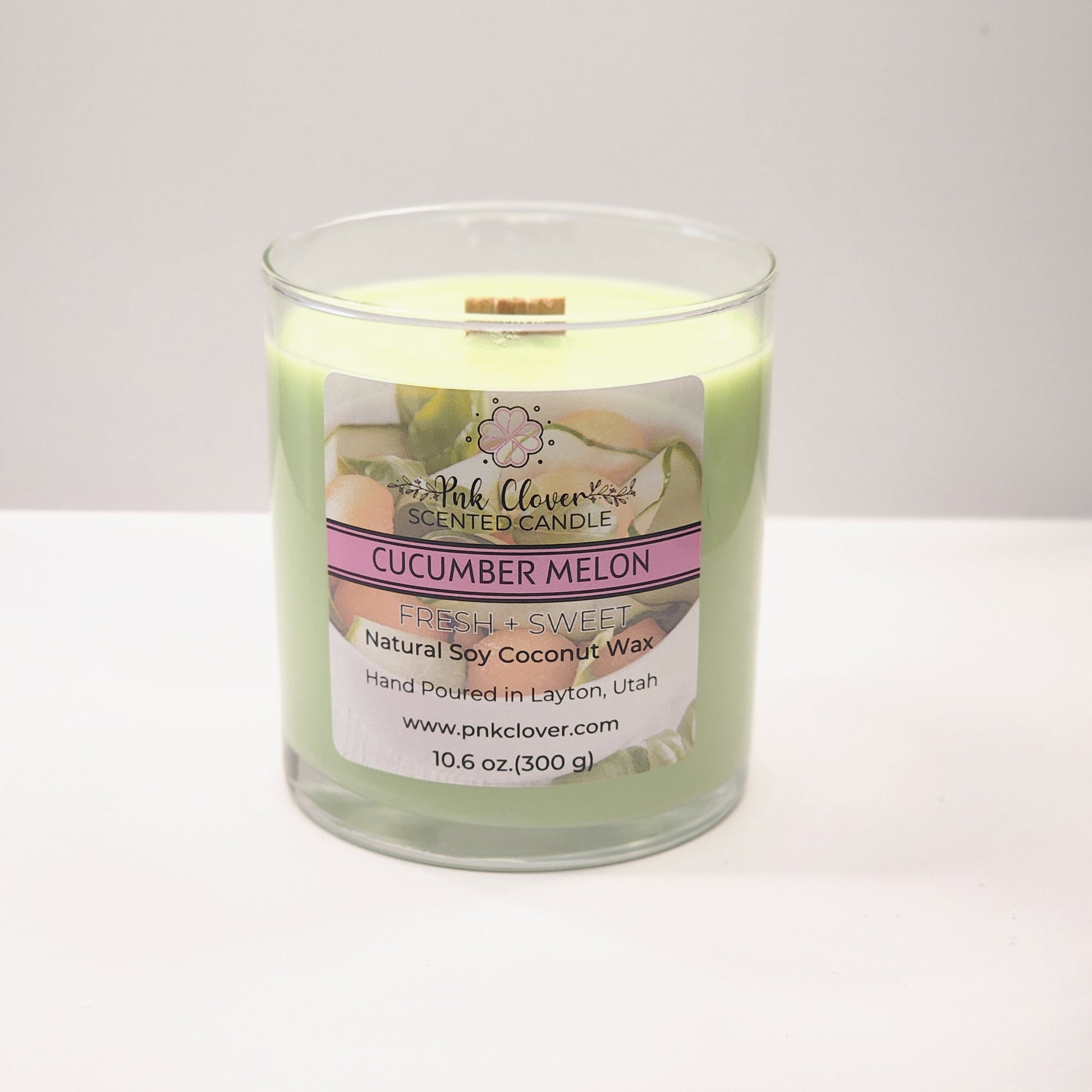 Cucumber Melon - Candles by Pnk Clover | Cucumber Melon Soy Coconut Wax Candle | Refreshing Aroma | Available in Multiple Sizes