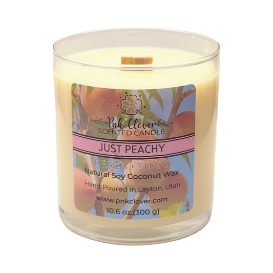 Just Peachy - Candles by Pnk Clover | Peach + Sugar Soy Coconut Wax | Just Peachy | Available in Various Sizes