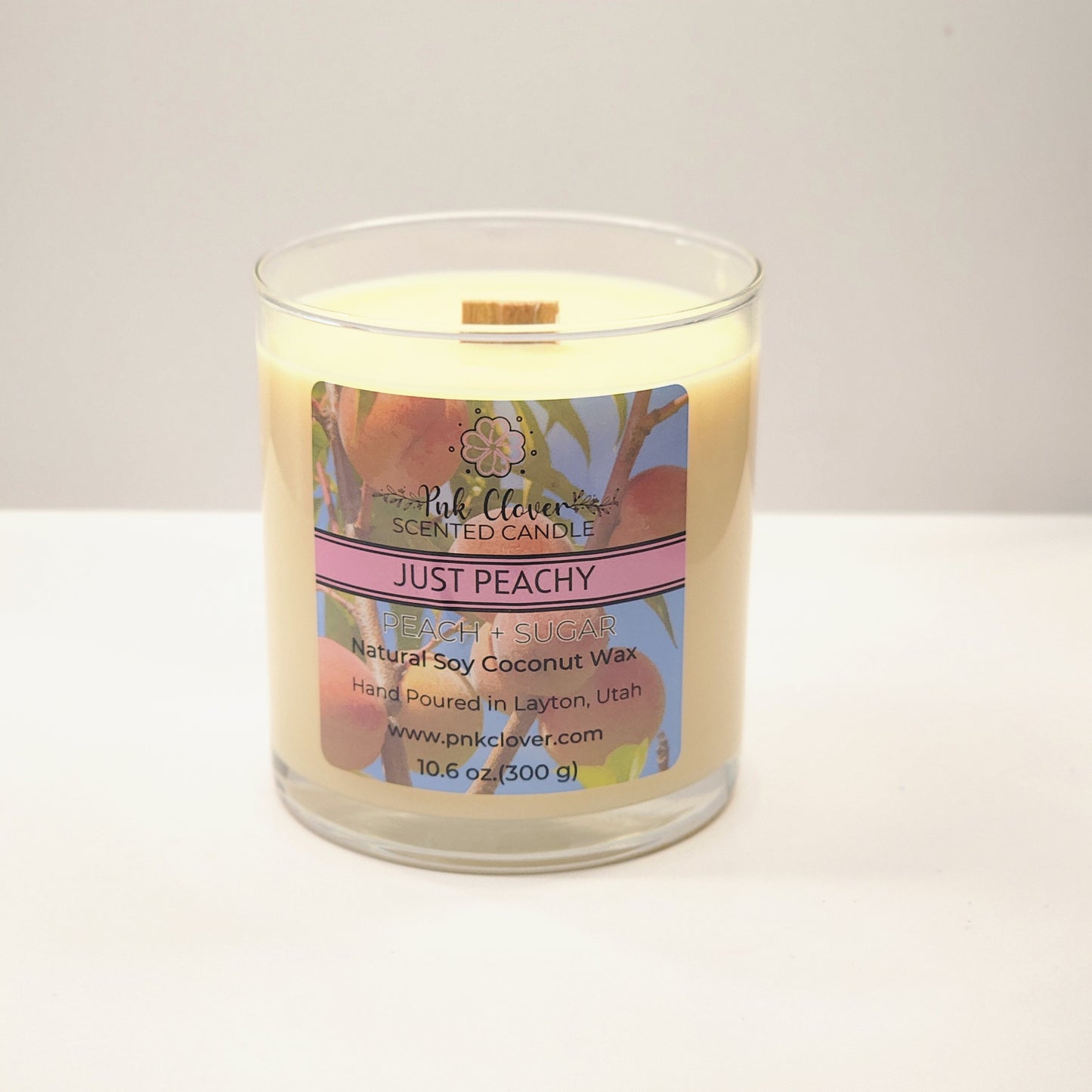 Just Peachy - Candles by Pnk Clover | Peach + Sugar Soy Coconut Wax | Just Peachy | Available in Various Sizes