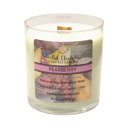 Pearberry - Candles by Pnk Clover | Pears + Floral Soy Coconut Candle | Refreshing Pearberry Aroma | Various Sizes