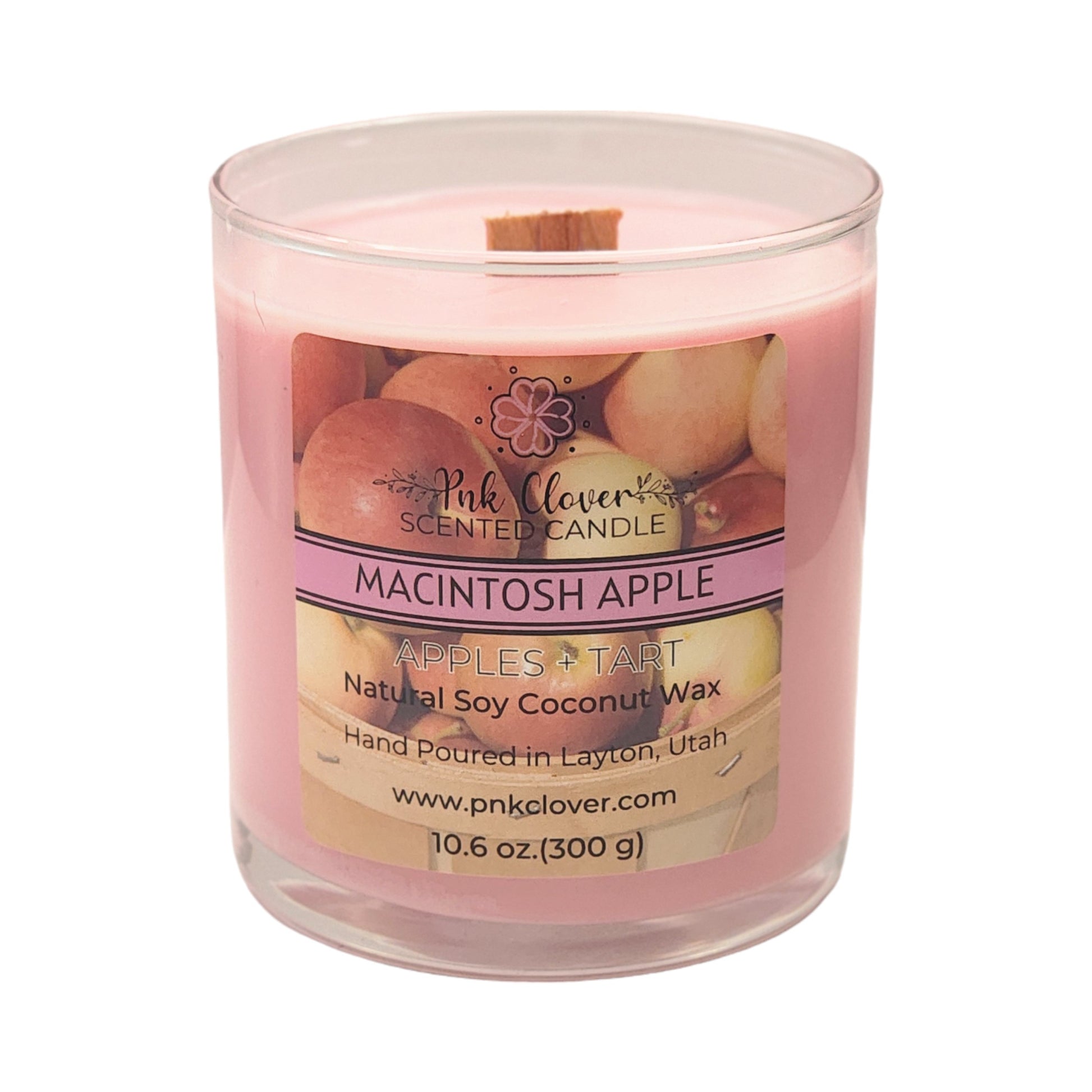 Macintosh Apple - Candles by Pnk Clover | Macintosh Apple Soy Coconut Wax Candle | Multiple Sizes