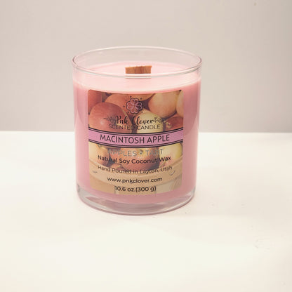 Macintosh Apple - Candles by Pnk Clover | Macintosh Apple Soy Coconut Wax Candle | Multiple Sizes