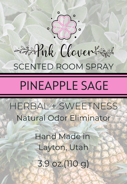 Pineapple Sage - Room Spray by Pnk Clover | Pineapple Sage Room Spray | 3.9oz Odor Eliminator Spray - Pnk Clover