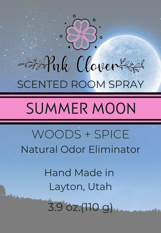 Summer Moon - Room Spray by Pnk Clover | Experience the Magic of Summer Moon | 3.9oz Odor Eliminator Spray - Pnk Clover