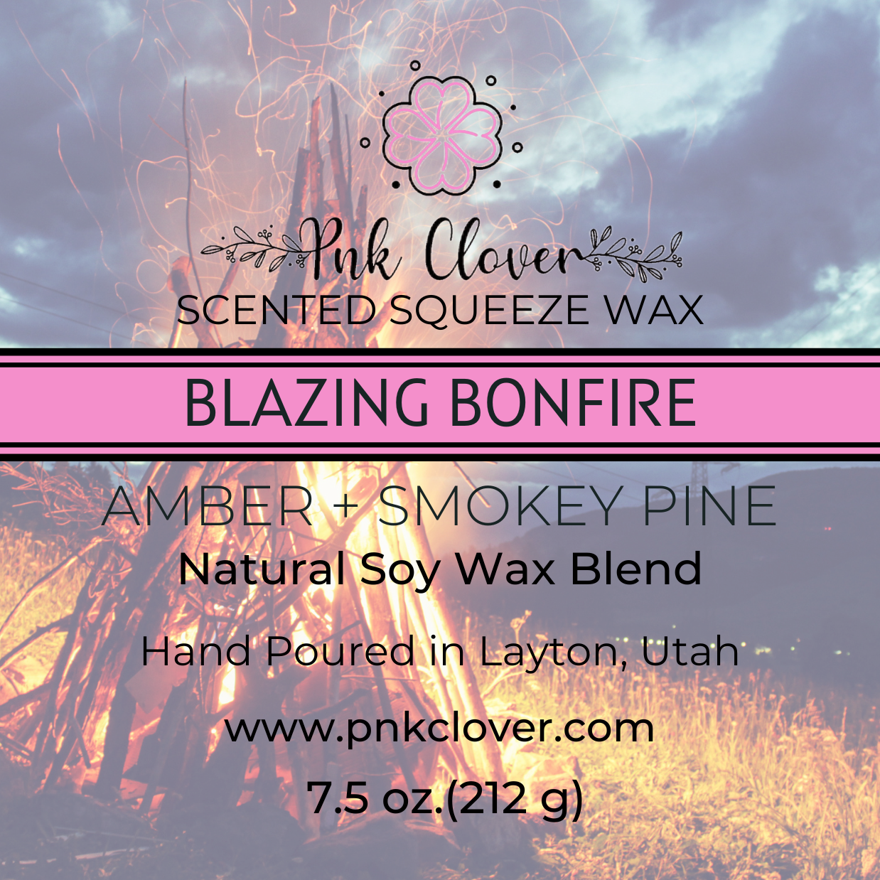 Blazing Bonfire - Squeeze Wax by Pnk Clover | Blazing Bonfire Squeeze Wax - A Refreshing Scent for the Season