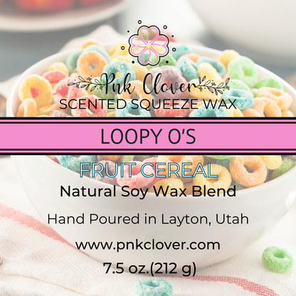 Loopy O's - Squeeze Wax by Pnk Clover | Loopy O's Scented Squeeze Wax | Fruity Cereal  - Pnk Clover