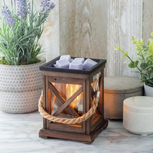 Walnut & Rope Vintage Bulb Illumination Fragrance Warmer - Warmer by Candle Warmers Etc. | Walnut & Rope Vintage Bulb Illumination Fragrance Warmer