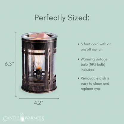 Mission Vintage Bulb Illumination Fragrance Warmer - Warmer by Candle Warmers Etc. | Mission Vintage Bulb Illumination Fragrance Warmer