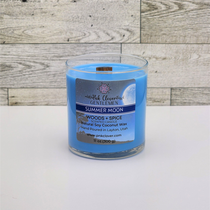 Summer Moon - Candles by Pnk Clover | Summer Moon Scented Candle | Experience the Magic - 11oz in a Glass Jar - Pnk Clover