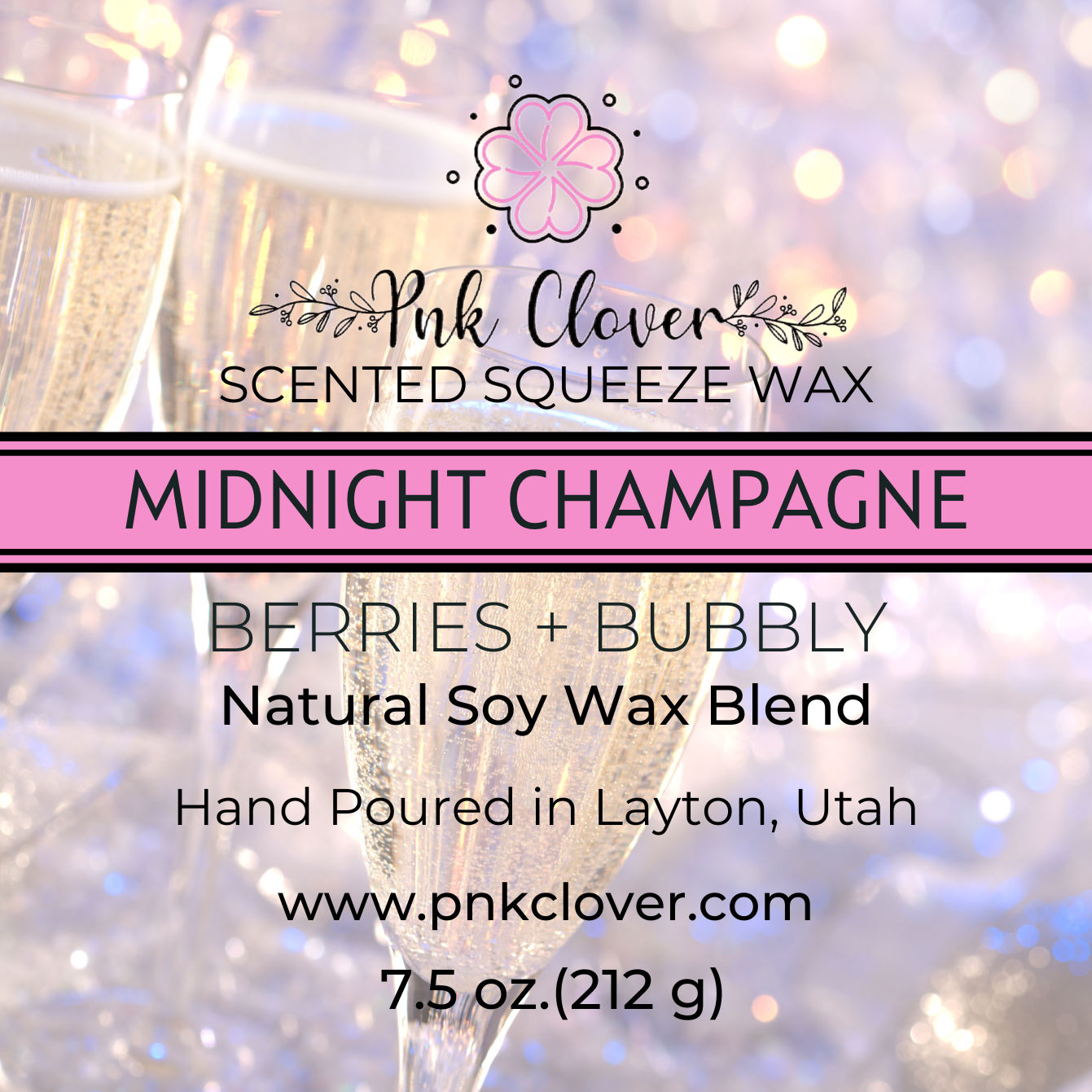 Midnight Champagne - Squeeze Wax by Pnk Clover | Midnight Champagne Squeeze Wax - A Refreshing Scent for the Season