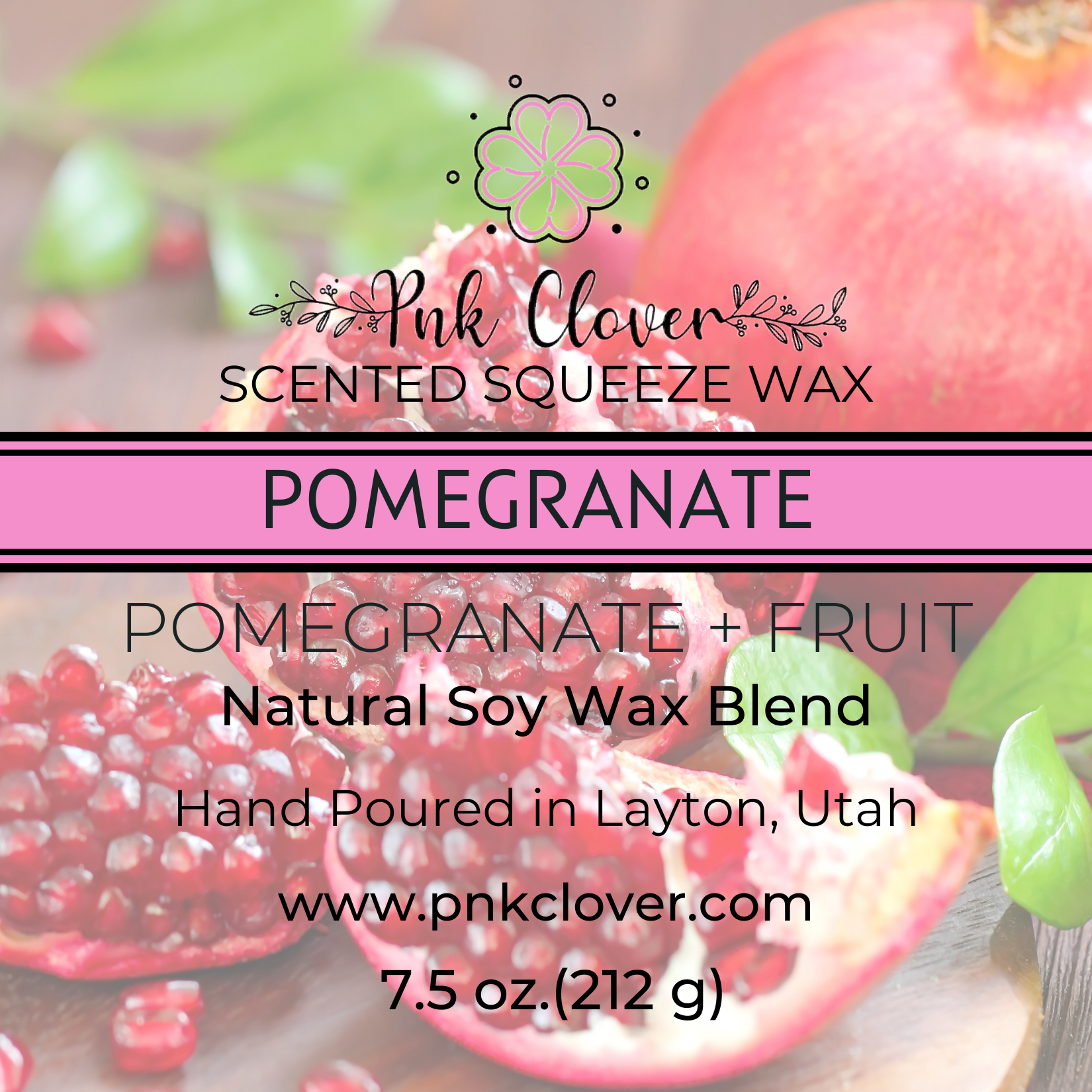 Pomegranate - Squeeze Wax by Pnk Clover | Pomegranate Squeeze Wax - A Refreshing Scent for the Season