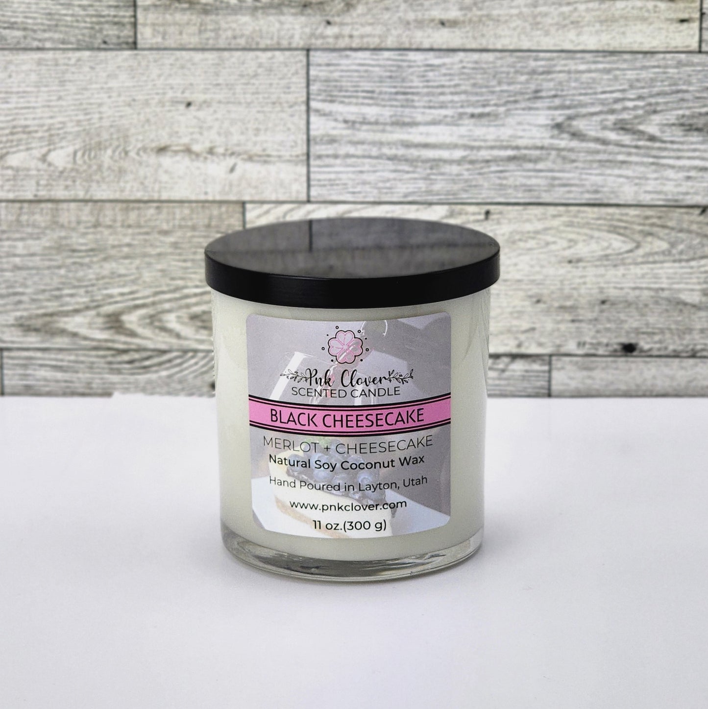 Black Cheesecake - Candles by Pnk Clover | Black Cheesecake Scented Candle | Hand-Poured 11oz Tumbler Jar