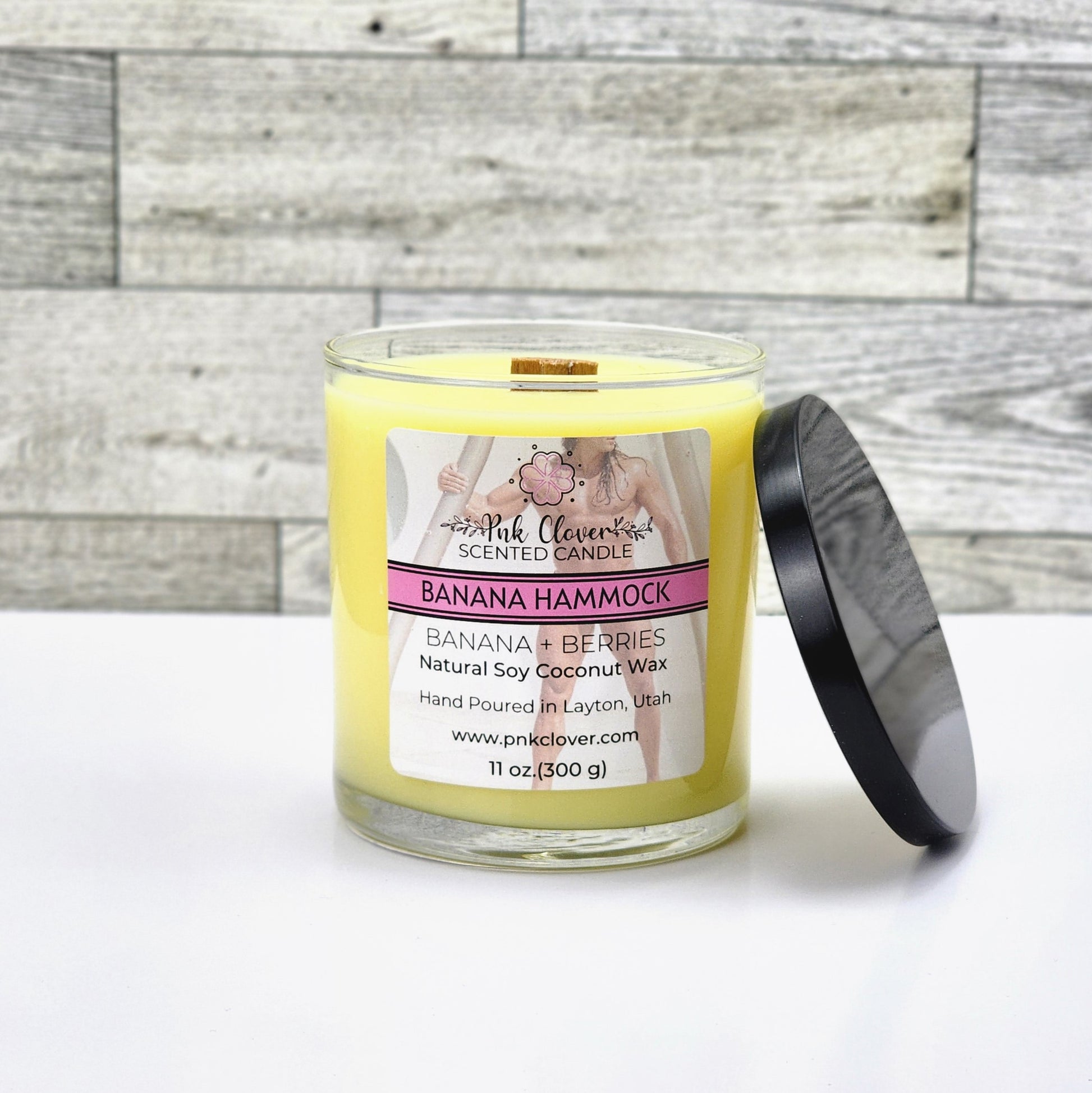 Banana Hammock - Candles by Pnk Clover | Banana Hammock Scented Candle |  11oz Glass Jar - Pnk Clover