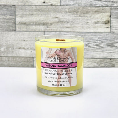 Banana Hammock - Candles by Pnk Clover | Banana Hammock Scented Candle |  11oz Glass Jar - Pnk Clover