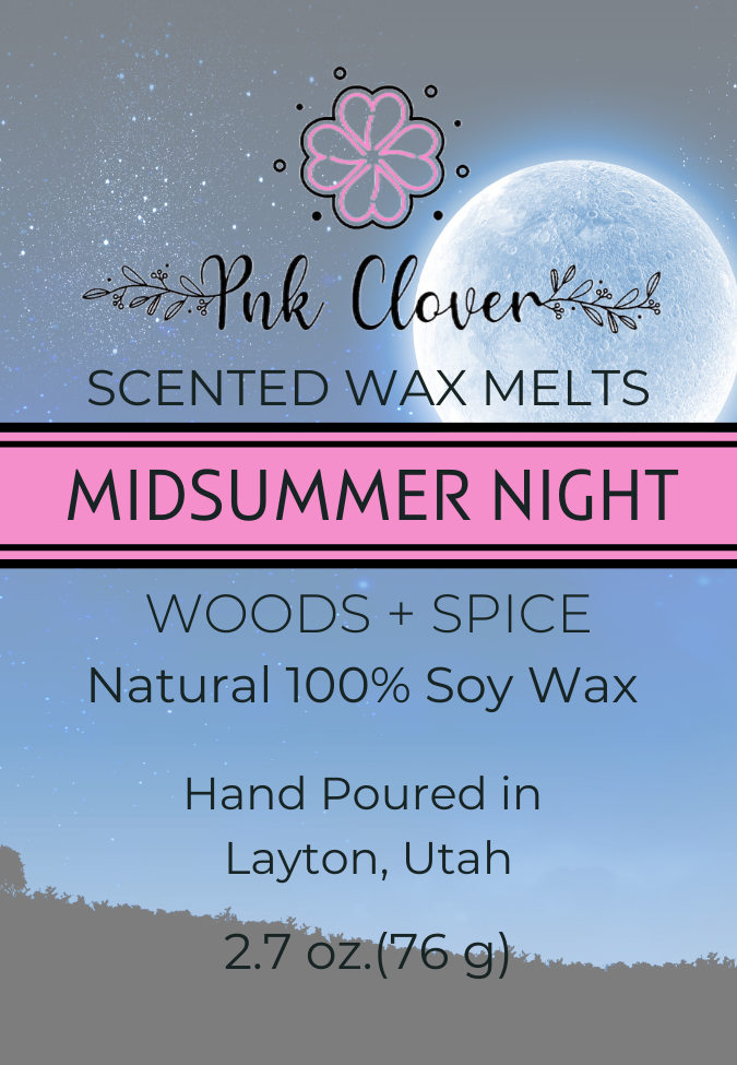 Midsummer Night - Wax Melt by Pnk Clover | Experience the Magic of Summer Moon - Scented Wax Melt