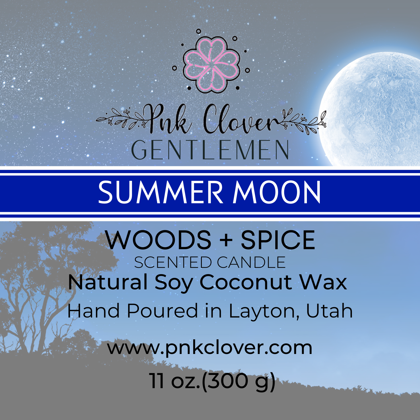 Summer Moon - Candles by Pnk Clover | Summer Moon Scented Candle | Experience the Magic - 11oz in a Glass Jar - Pnk Clover