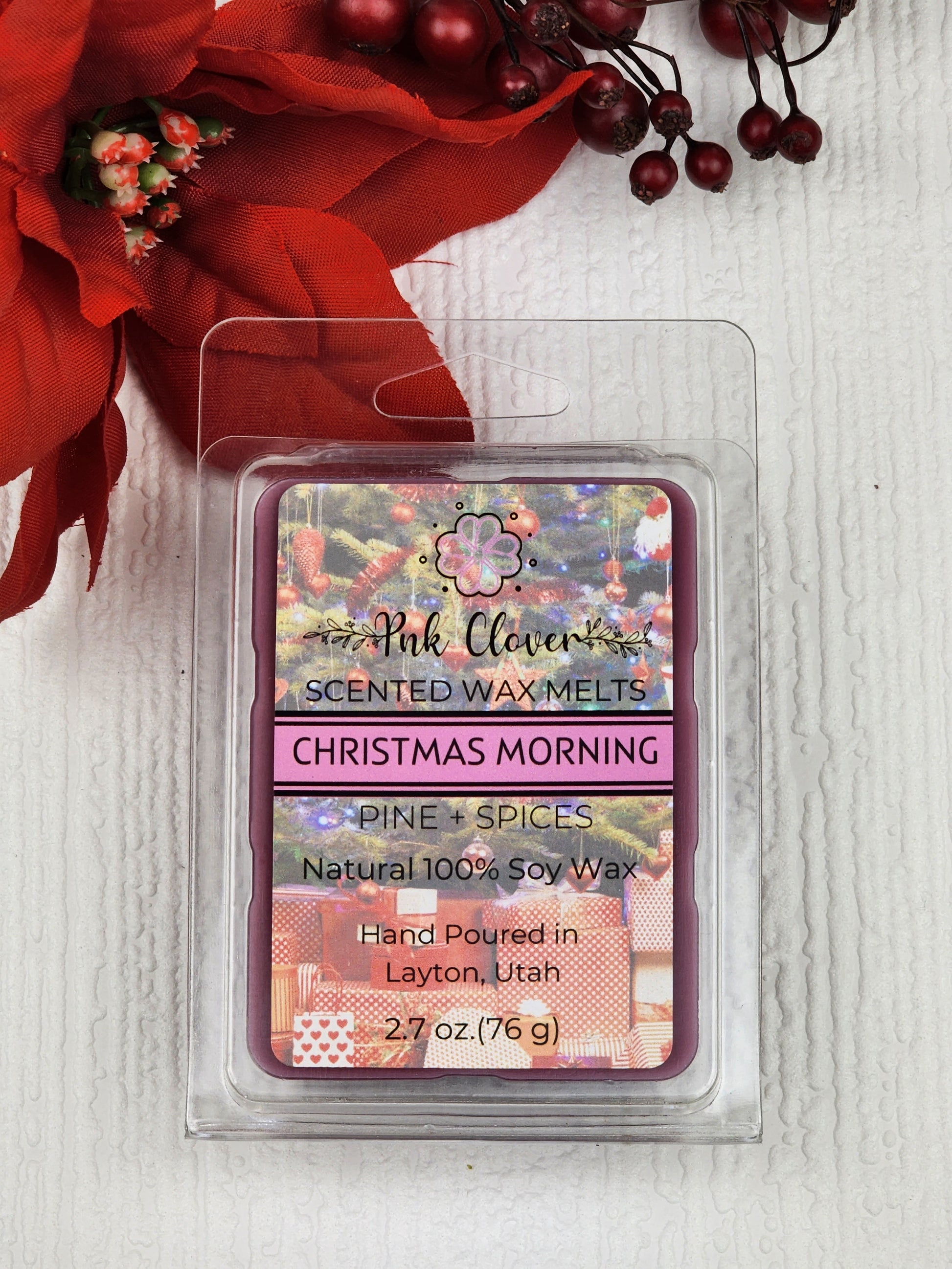 Christmas Morning - Wax Melt by Pnk Clover | Wake Up to the Aroma of Christmas Morning - Wax Melt 