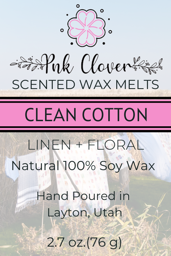 Clean Cotton - Wax Melt by Pnk Clover | Freshen Up Your Home with Our Clean Cotton Wax Melt 