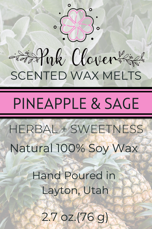 Pineapple Sage - Wax Melt by Pnk Clover | Pineapple Sage Wax Melt - A Refreshing and Calming Scented Soy Wax Melt