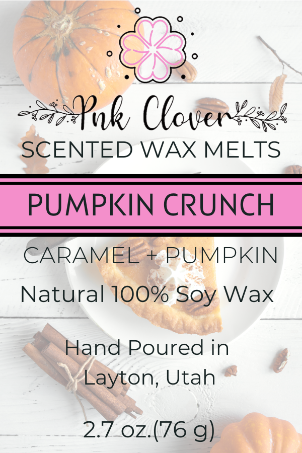 Pumpkin Crunch - Wax Melt by Pnk Clover | Pumpkin Crunch 11oz - Our Pumpkin Crunch Soy Coconut Candle is the Perfect Fall Treat