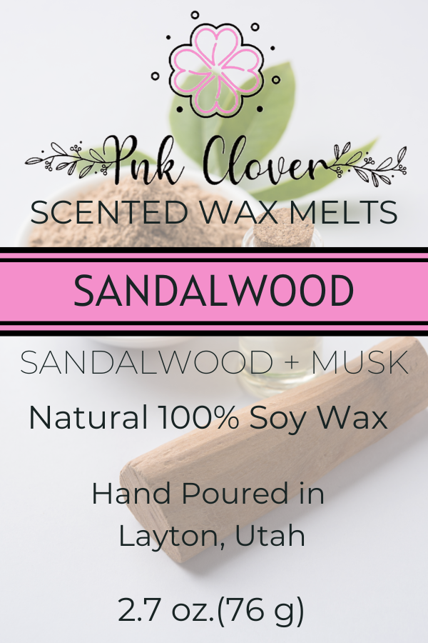 Sandalwood - Wax Melt by Pnk Clover | Sandalwood Wax Melt - Rich & Woody Scent for Relaxing Spaces