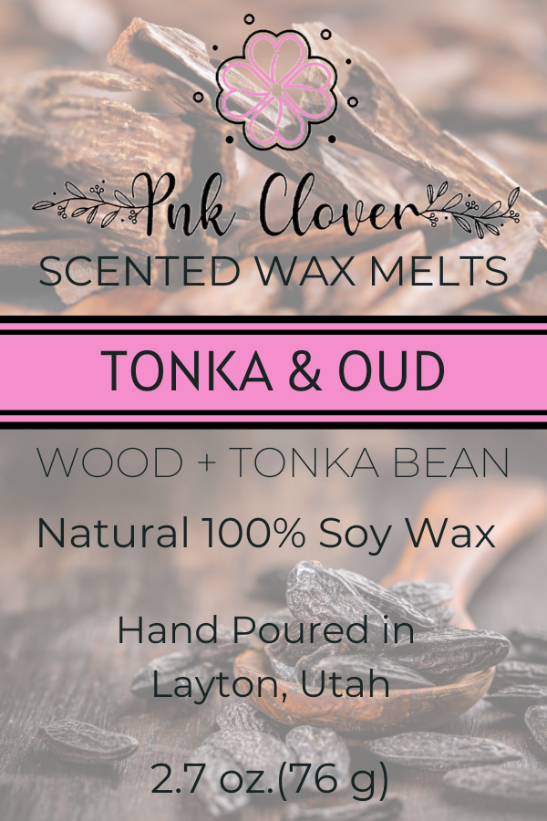 Tonka & Oud - Wax Melt by Pnk Clover | Indulge in the Sensuous Fragrance of Tonka & Oud - Soy Wax Melt