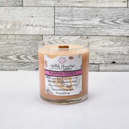 Pumpkin Crunch - Candles by Pnk Clover | Pumpkin Crunch Scented Candle | Satisfy Your Sweet Tooth - 11oz Soy Coconut Wax - Pnk Clover